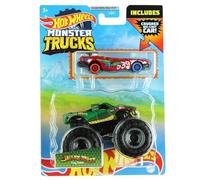 Hot Wheels Monster Trucks Snake Bite, include auto pressofusa schiacciata
