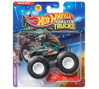 Hot Wheels Monster Trucks Snake Bite, Leading Legends 1/3 [include auto schiacciata] Nuovo per il 2026! Veicolo giocattolo pressofuso in scala 1:64