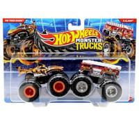 Hot Wheels Monster Trucks Tiger Shark vs 5 Alarm scala 1:64 Demoliton Doubles