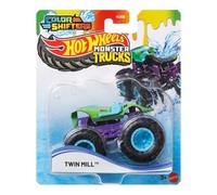 Hot Wheels Monster Trucks Veicolo giocattolo Twin Mill Color Shifter Scala 1:64 per bambini dai 3 anni in poi