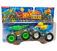 Hot Wheels Monster Trucks, Wave Wrecker & Duck N' Roll 2 Pack, Nuovo per 2026! Scala 1:64 Diecast Veicoli Giocattolo