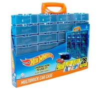 Hot Wheels Multibrick - Valigetta per auto I Memorizza fino a 28 auto I Connects with Tracks I Play and Build, Multicolore (HWCC8C) - Include una maniglia per il trasporto