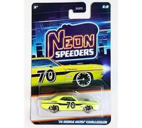 Hot Wheels Neon Speeders '70 Dodge Hemi Challenger [verde] 5/8, scala 1:64, veicolo giocattolo pressofuso