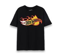Hot Wheels Nero Flames T-shirt a maniche corte Uomini