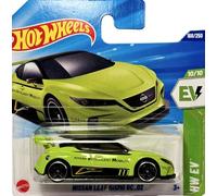 Hot Wheels - Nissan Leaf Nismo RC_02 - JBC27 - TH - Treasure Hunt - HW EV 10/10 - Auto da corsa elettrica verde in scala 1:64 - Modello Nissan con licenza ufficiale - Mattel 2025 (168/250) - 1:64