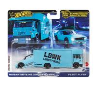 1:64 Hot Wheels Premium 2024 Team Trasporto Nissan Skyline 2000 Gt-R Lbwk + Flee