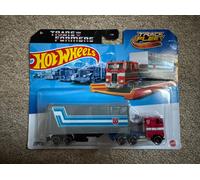 Hot Wheels Optimus Prime Pista Flotta Transformers 1:64 Die Cast (Damaged Card