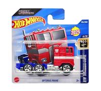 Hot Wheels Optimus Truck (rosso e blu - Transformers) 6/10 HW Tempo schermo - 2025-104/250 (scheda corta)
