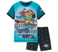 Hot Wheels Pigiama Bambino 2 Pezzi Abbigliamento da Casa Set Morbido Traspirante Pigiami Estivi Bimbo Regalo Bambini (7-8 Anni, Blu)