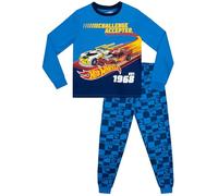 Hot Wheels Pigiama Pigiami Auto per Bambini | Manica Lunga Pigiamone per Ragazzi | Blu | 4-5 Anni