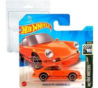 Hot Wheels Porsche 911 Carrera Arancione RS 2.7 Retro Racers 8/10 (125/250) HKJ82 Short Card Mattel 2023 + Blister & Card Protector Pack