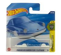 Hot Wheels - Porsche 911 Carrera Clip blu - Experimotors 6/10 - JBC11 - Short Card - Blu - Mattel 2025 - Design Porsche con licenza - 1:64 - Clip Tool