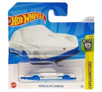 Hot Wheels - Porsche 911 Carrera - Experimotors 5/5 - HTD78 - Carta Corta - Portachiavi - Bianco Blu - Mattel 2024-1:64