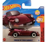 Hot Wheels Porsche 911 Turbo Cabriolet (964) Bordeaux HYW37 - Modello Porsche con licenza - Then and Now 2025 - 1:64