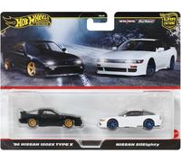 Hot Wheels Premium - 2 Pack '96 Nissan 180SX Tipo X / Nissan SilEighty (BBJBK96)