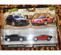 Hot Wheels Premium 2 Pack Alfa Romeo 155 V6 TI / '69 33 Stradale
