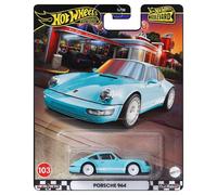 Hot Wheels Premium Boulevard Porsche 964 Diecast Car Light Blue 1:64 Modello in scala
