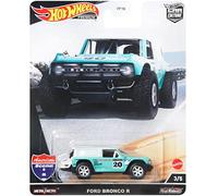 Hot Wheels Premium Bronco R # 20 turchese con top bianco scena americana auto cultura serie pressofuso modello auto HCK05