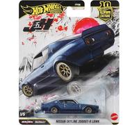 Hot Wheels Premium Car Culture - Nissan Skyline 2000GT-R LBWK, modellino da collezione in scala 1:64 con telaio in metallo e pneumatici Real Riders, 3+ anni, JKF11