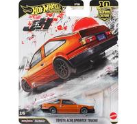 Hot Wheels Premium Car Culture - Toyota AE86 Sprinter Trueno, modellino da collezione in scala 1:64 con telaio in metallo e pneumatici Real Riders, 3+ anni, JKF10