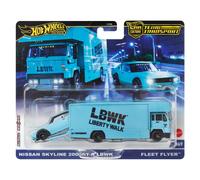 1:64 Hot Wheels Premium 2024 Team Trasporto Nissan Skyline 2000 Gt-R Lbwk + Flee
