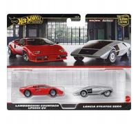 Hot Wheels Premium Culture Car Lancia Stratos Zero Lamborghini auto giocattolo