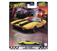 Hot Wheels Premium De Tomaso Pantera Gruppo 4, Boulevard Series, scala 1:64, auto da collezione pressofusa gialla