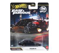 Hot Wheels Premium Fast & Furious - BMW M5 E60 F6, auto da collezione in scala 1:64 ispirata alla serie cinematografica, telaio in metallo e pneumatici Real Riders, 3+ anni, JHW62