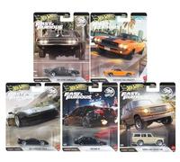 Hot Wheels Premium Fast & Furious HNW46-956Q - Set di 5 auto pressofuse per il 25° anniversario, scala 1:64