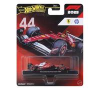 Hot Wheels Premium Formula 1 Ferrari - Lewis Hamilton #44, Auto da Corsa Giocattolo Die-Cast in Scala 1:64 collezionabile con Pneumatici Real Riders e carrozzeria e Telaio in Metallo/Metallo, JKD86