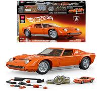 Mattel Brick Shop Hot Wheels - '71 Lamborghini Miura P400 SV Serie Premium, set da costruire con 1523 pezzi, parti in metallo, modellino e adesivi per personalizzare l'auto inclusi, 17+ anni, JHF61