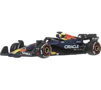 Hot Wheels Premium Oracle Red Bull Racing - Max Verstappen #1 Formula 1 - auto da corsa collezionabile in scala 1:64, telaio in metallo e pneumatici Real Riders, per fan e collezionist, JKD83