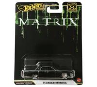 Hot Wheels The Matrix '64 Lincoln Continental - Veicolo pressofuso Real Riders, metallo/metallo, scala 1:64 - Serie Pop Culture