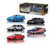 Hot Wheels Premium - Set 5 veicoli Fast & Furious Tokyo Drift, macchinine dal film in scala 1:64 da collezionare e con confezione da esporre, giocattolo per bambini, 3+ anni, JFL99