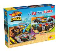 Lisciani Giochi-Hot Wheels Puzzle maxifloor 2 x 60, 104796, Multicolore, Taglia Unica