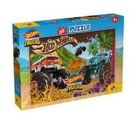 Lisciani Giochi-Hot Wheels Puzzle Plus 60, 104772, Multicolore, Taglia única