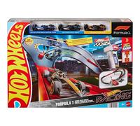 Hot Wheels Racing - Circuito Sprint Formula 1, set pista a due modalità di gioco e con 3 veicoli F1 inclusi, McLaren F1 Team, Alpine e VCARB, giocattolo per bambini, 4+ anni, JDY15