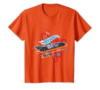 Hot Wheels Race Track per Bambini Maglietta, Bambini, Arancio, 2 Anni