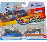 Hot Wheels Racer Verse Diecast Cars, Olaf & Elsa - Confezione doppia