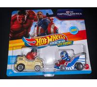 Hot Wheels Racer Verso Marvel 2025 Coraggioso Nuovo World Rosso Hulk & Capitano