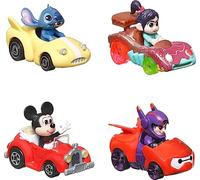 Hot Wheels RacerVerse - Set di 4 macchinine die-cast con personaggi Disney, incl