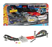Hot Wheels Racing - Circuito Grand Prix, set pista con due modalità gara e booster motorizzato, include 3 veicoli di Formula 1 in scala 1:64, giocattolo per bambini, 5+ anni, JLB13