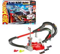 Hot Wheels Racing - Circuito Sprint Formula 1, set pista a due modalità di gioco e con 3 veicoli F1 inclusi, McLaren F1 Team, Alpine e VCARB, giocattolo per bambini, 4+ anni, JDY15