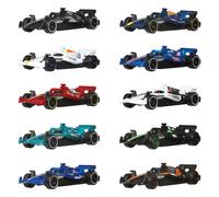 Hot Wheels Racing - Set Formula 1, 10 macchinine in scala 1:64 che rappresentano le scuderie della F1 2025 con dettagli speciali, per giocare o da collezione, 3+ anni, JMM24