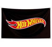 Hot Wheels Racing USA Grande 150 CM Bandiera Banner Nero