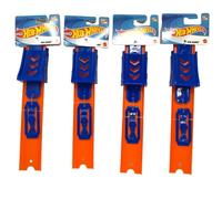Hot Wheels Rampa Track Builder Parts Lotto di 4 pezzi dritti 25,4 cm di lunghezza + 4 connettori, HFG86