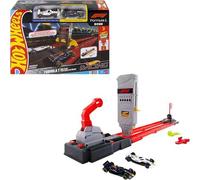 Hot Wheels Racing - Formula 1 Griglia di Partenza, pista con lanciatore e due vetture F1 in scala 1:64 delle scuderie Oracle Red Bull Racing e Visa Cash App Racing Bulls, JNN35