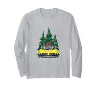 Hot Wheels Rodger Dodger delle Feste Maglia a Manica, Unisex per Adulti, Grigio Melange, M