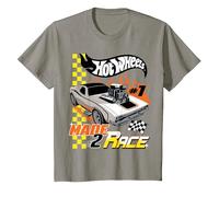 Hot Wheels - Rodger Dodger Made 2 Race Maglietta, Bambini, Ardesia, 12 Anni