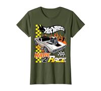 Hot Wheels - Rodger Dodger Made 2 Race Maglietta, Donna, Oliva, S